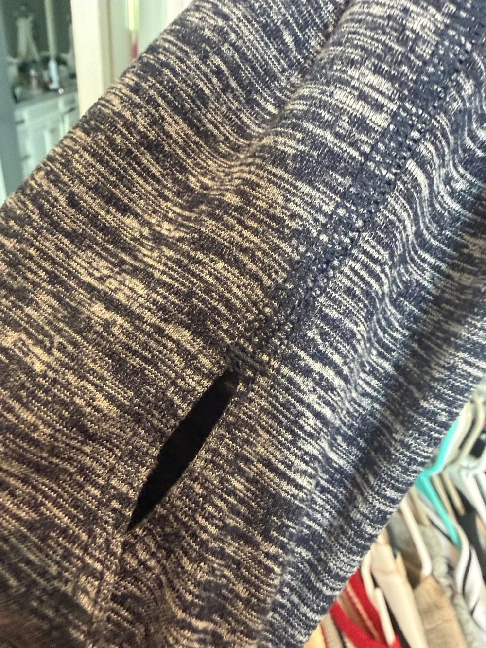 Nike Heather Gray Quarter-Zip Pullover with Yellow 'M' and White Swoosh